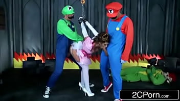 Super mario bros get busy with princess brooklyn chase se fut in grup hd